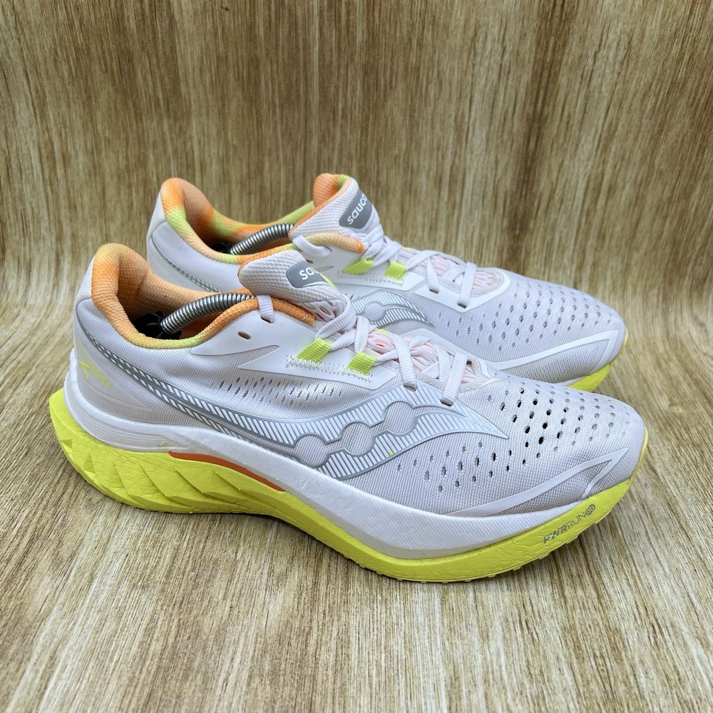 Saucony Endorphin Speed 4 Women's 9.5 White Sunny Neon Running Shoes S10940-30